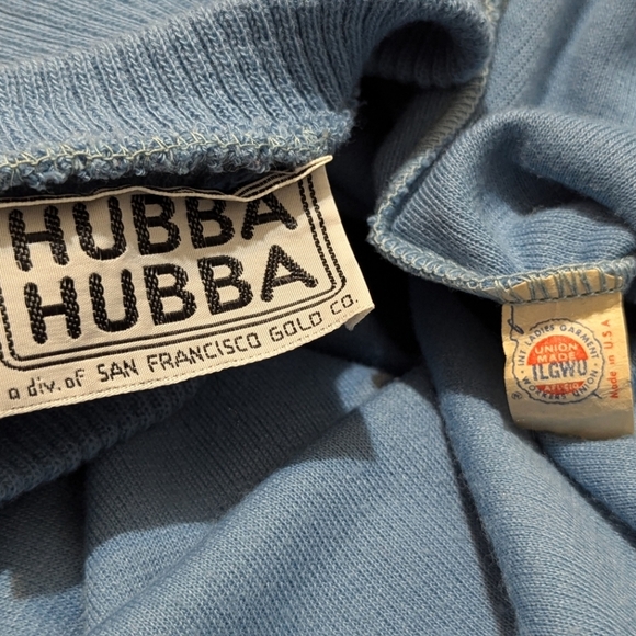 Vintage 70's Hubba Hubba Women's 7/8 Cerulean Blue Long-Sleeve Maxi Knit Dress - Picture 11 of 11